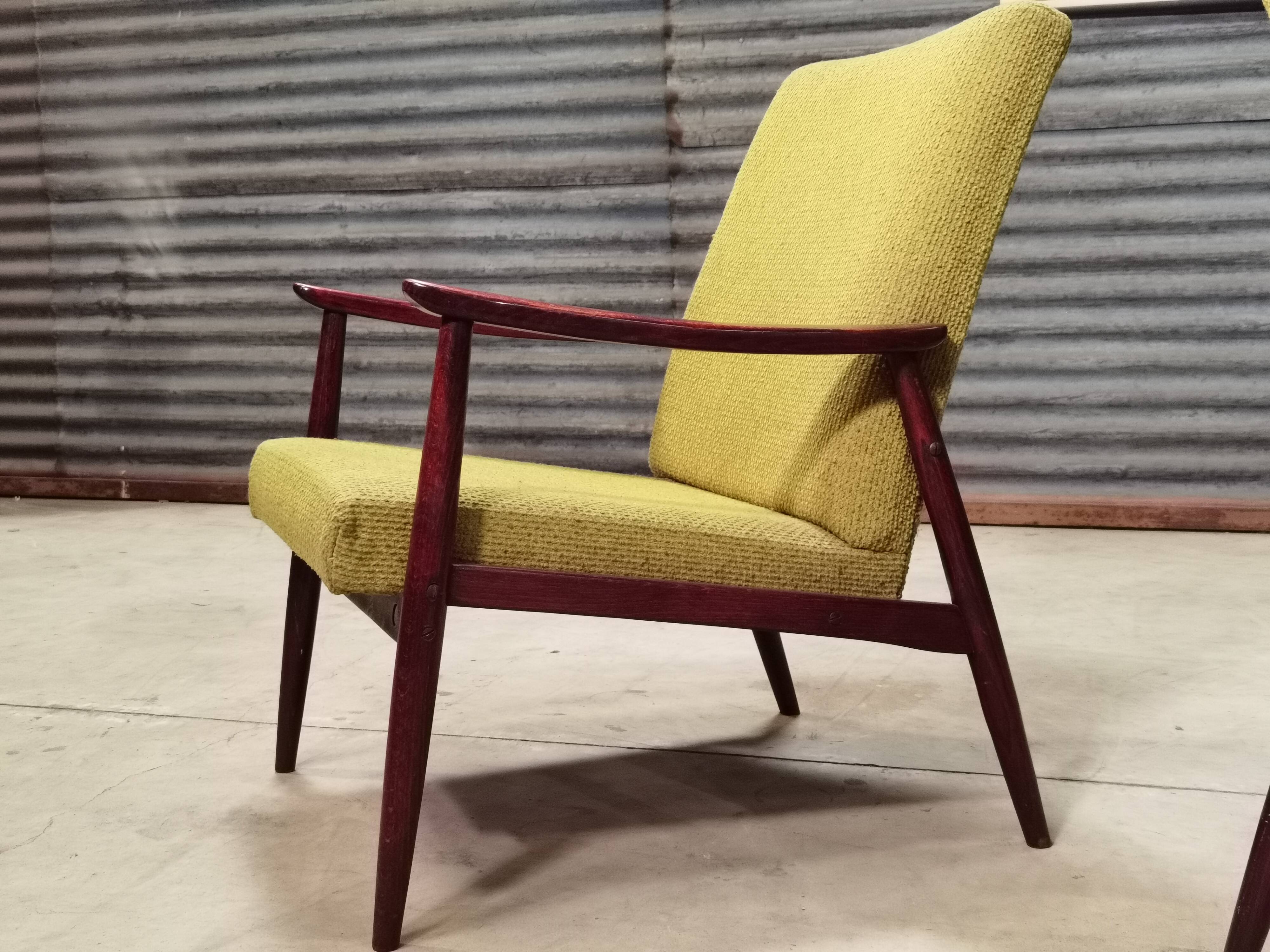 Paire de fauteuil Jitona Soběslav 1960