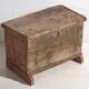 Old green patinated wooden chest (c.1900)