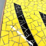 Midcetury Wood & Glass Mozaik Coffee or Side Table, Germany