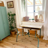 Double school desk from the 1950s