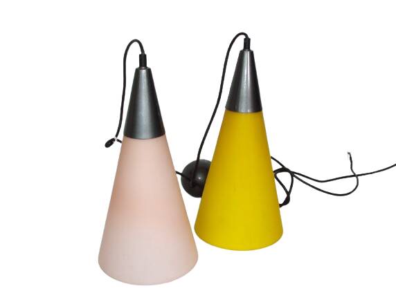 Double pendant lamp by Solken, 1970's.