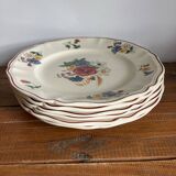6 Sarreguemines dinner plates