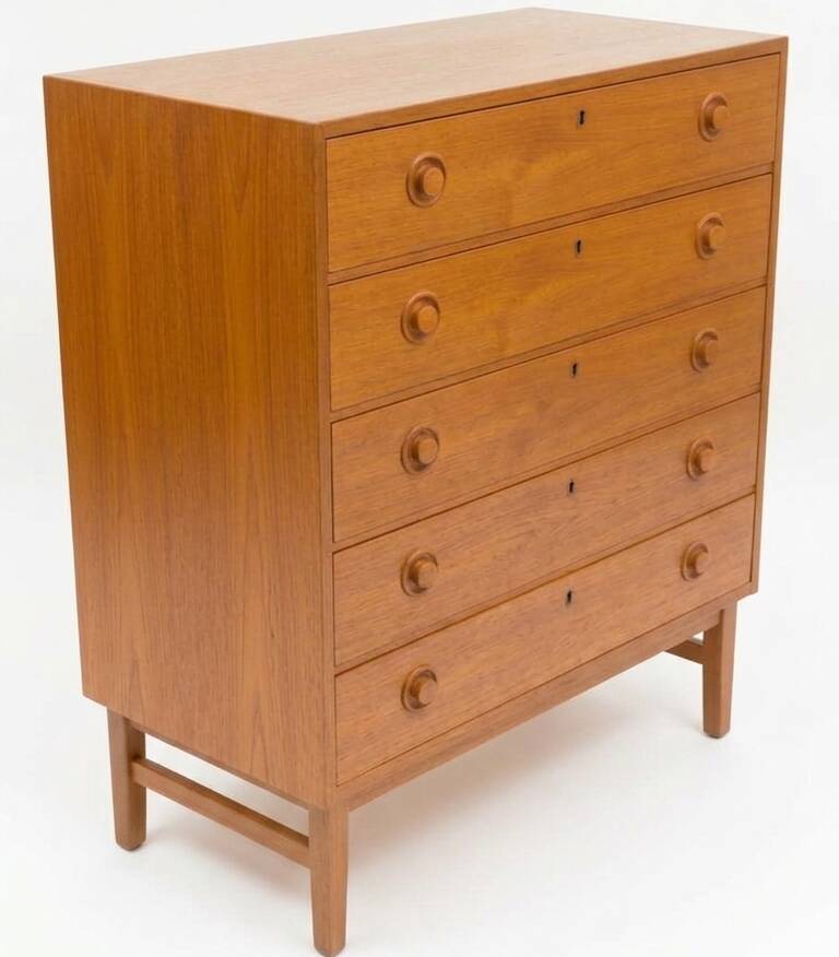 Commode vintage scandinave en teck, années 1970