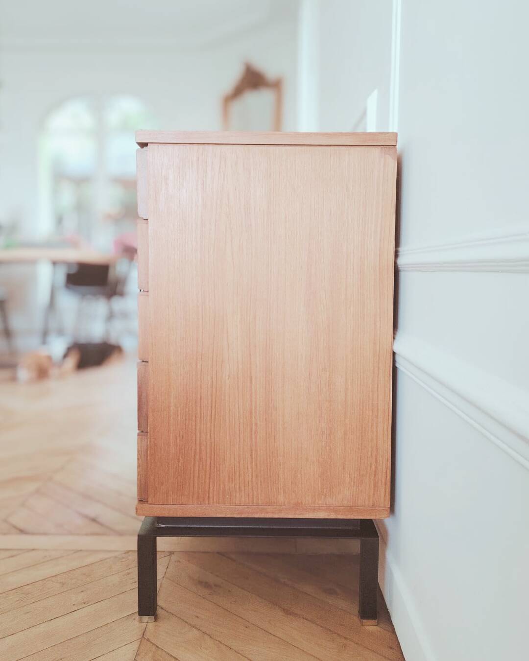Enfilade/ Commode vintage rénové style anglais, années 70