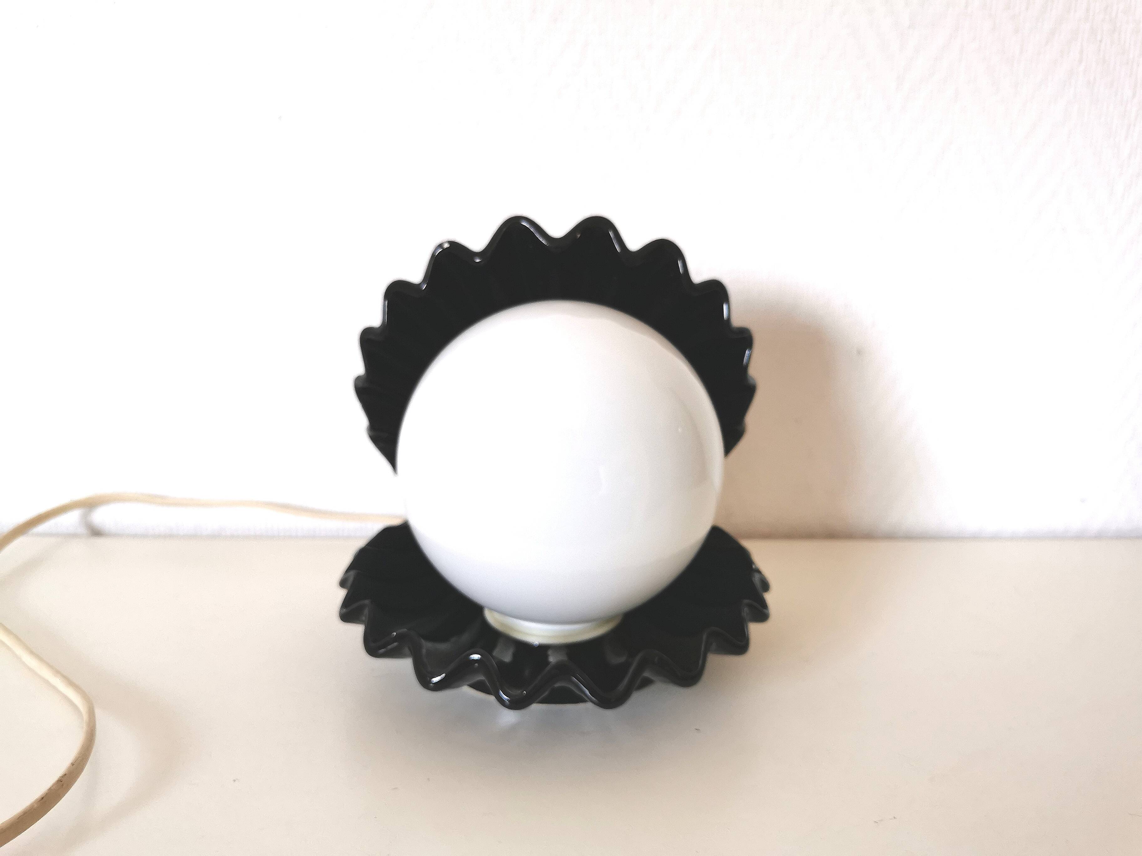 shell lamp, ceramic from the 80s