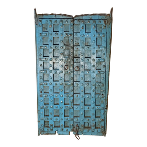 Porte ancienne bleue
