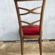 6 chaises art deco velours rouge