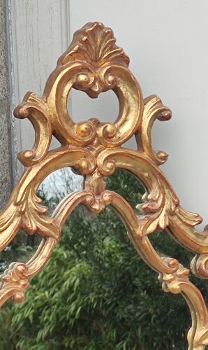 Ancien miroir doré parcloses style Louis XV
