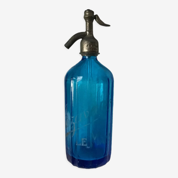 Beautiful .blue siphon bottle.