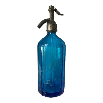 Beautiful .blue siphon bottle.