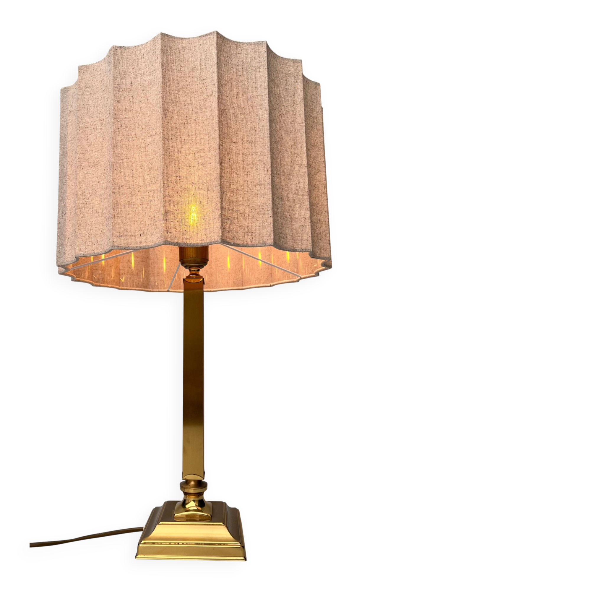 Vintage brass table lamp by DeKnudt, 1970s