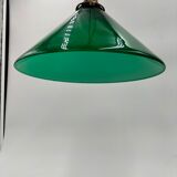 Old green opaline lamp