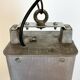 Industrial french dark blue enamel pendant lamp from mazda, 1960s