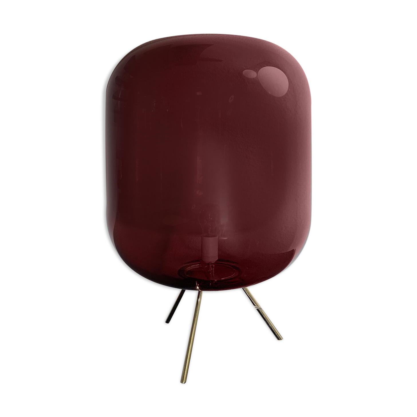 Purple glass standing lamp