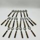 Vintage cutlery set 22 pieces wooden style handles