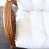 1980's rattan armchair