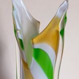 Vintage two-tone glass vase 39 cm