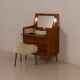 Danish teak dresser with hidden vanity and lights, 1960s