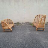 Rattan bed basket