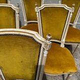 Lot of antique Louis XVI style living room chairs / armchairs