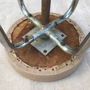 Modernist stool circa 1930 in the style of LC7 by Perriand, Le Corbusier and Jeanneret