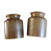 Lot 2 vintage sandstone mustard pots