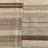 Large Brown Beige Turkish Kilim Rug, 313x374Cm