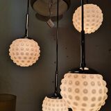 Suspension 5 glass balls from the 60s