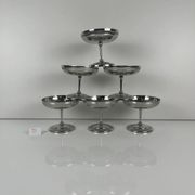 Lot de 6 coupes à glaces en métal, 1970 - Modèle D