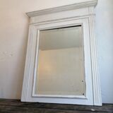 Beveled fireplace mirror