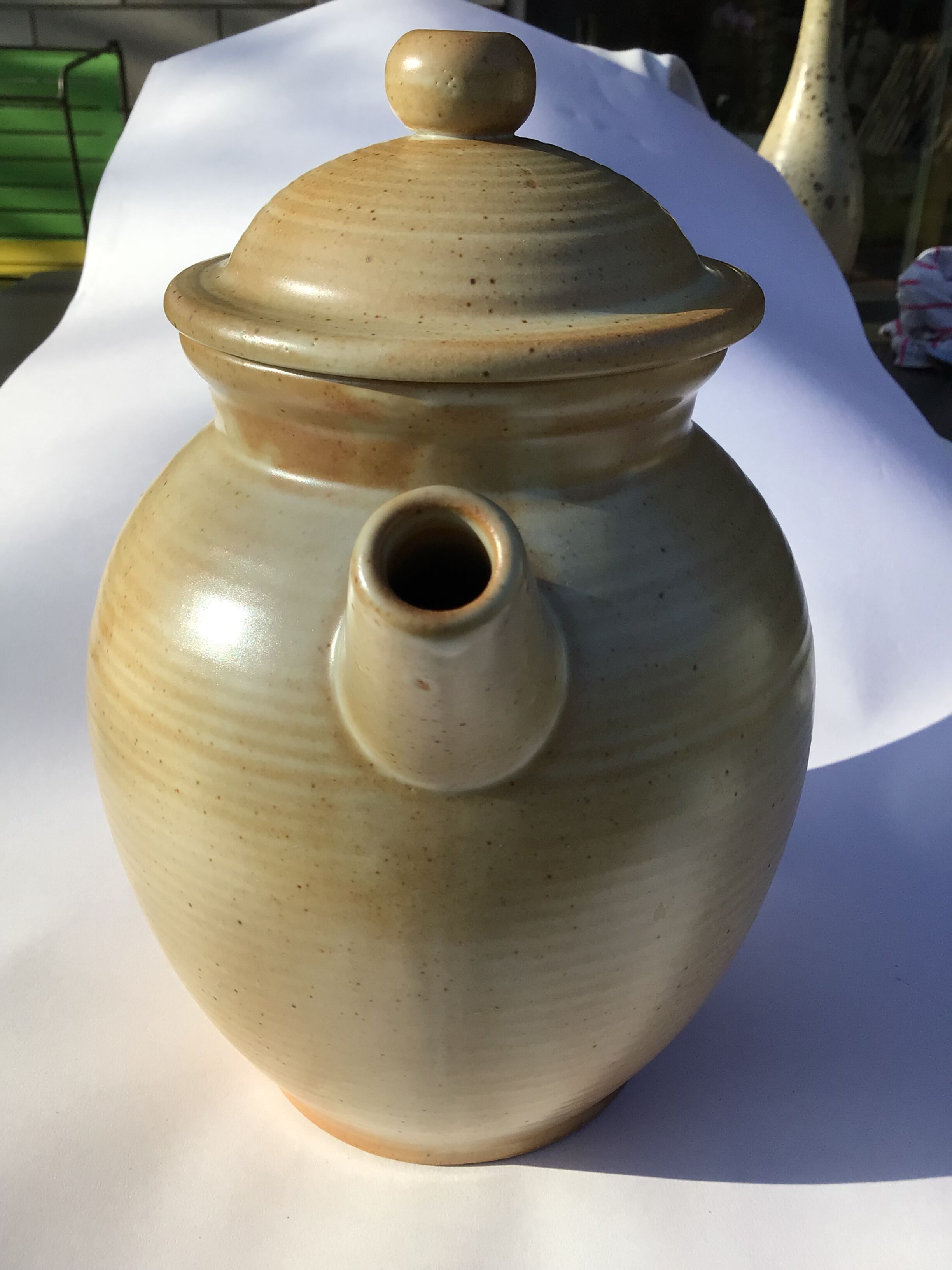 Teapot sandstone Village blond large capacity