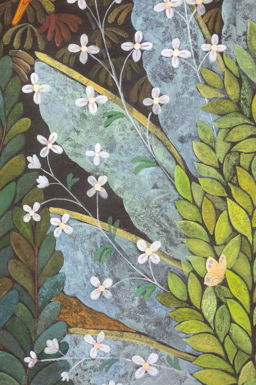 Large acrylic painting on linen canvas. Contemporary work.