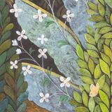 Large acrylic painting on linen canvas. Contemporary work.