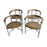 Série de 4 chaises Tito Agnoli pou YCAMI made in Italy
