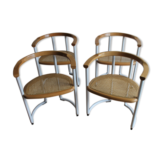 Series of 4 chairs Tito Agnoli pou YCAMI made in Italy