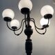 Vintage "Lamppost" in opaline and wood 6 fires