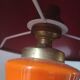 Orange opaline lamp
