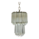 Clear quadriedro murano glass chandelier