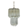 Lustre en verre de murano quadriedro transparent