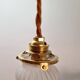 2 suspensions tulipes en verre