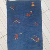 Berber carpet gabbeh handmade 100% wool 35x72cm