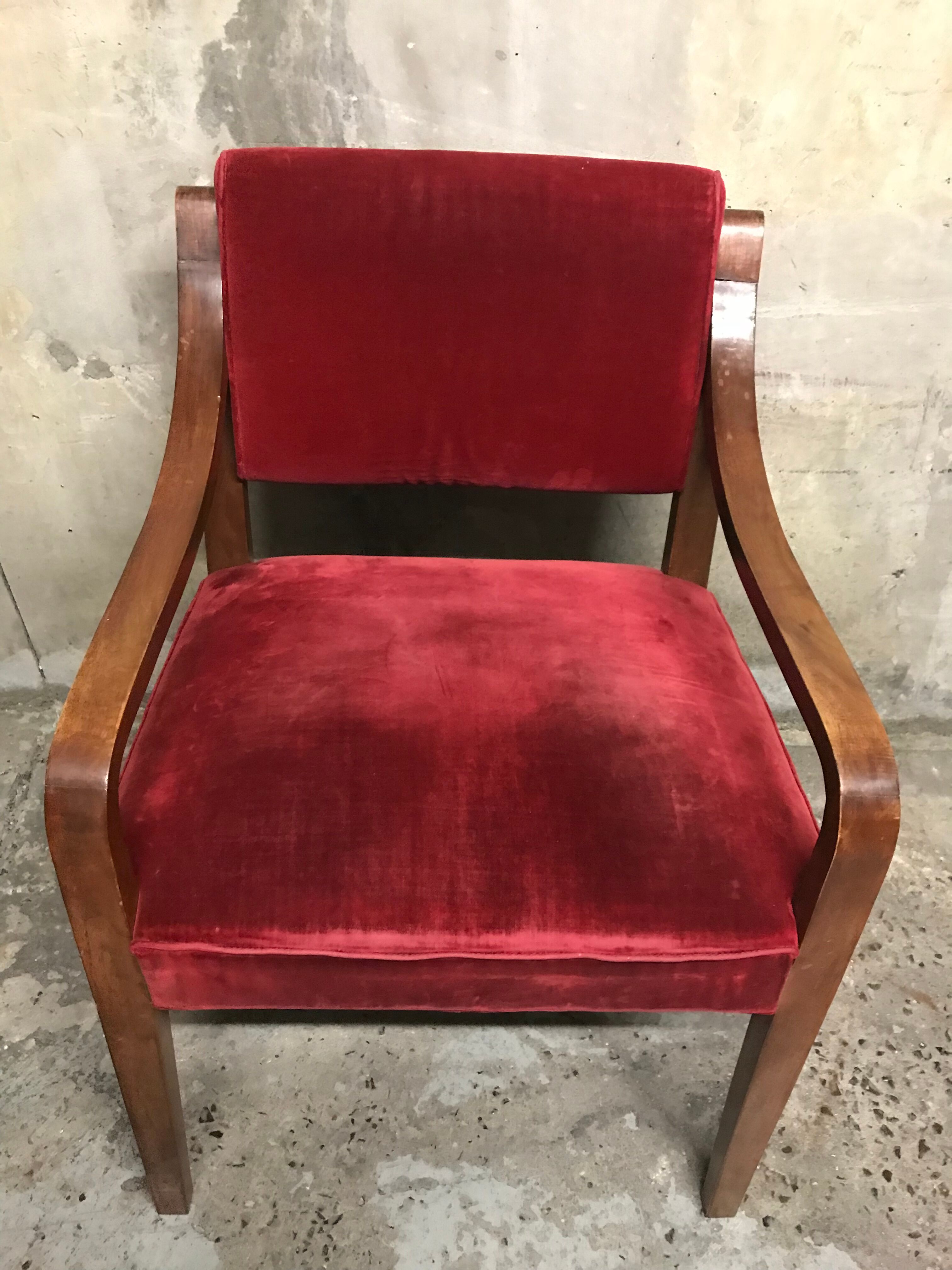 Art deco desk armchair