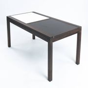 Bernard Vuarnesson desk or dining table with reversible and extendible tops, 80s