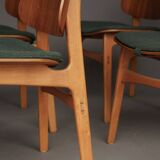 Model 155 Shell Chairs by Børge Mogensen for Søborg Møbelfabrik. Denmark