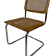 Chaise design Cesca modèle b32 en chrome
