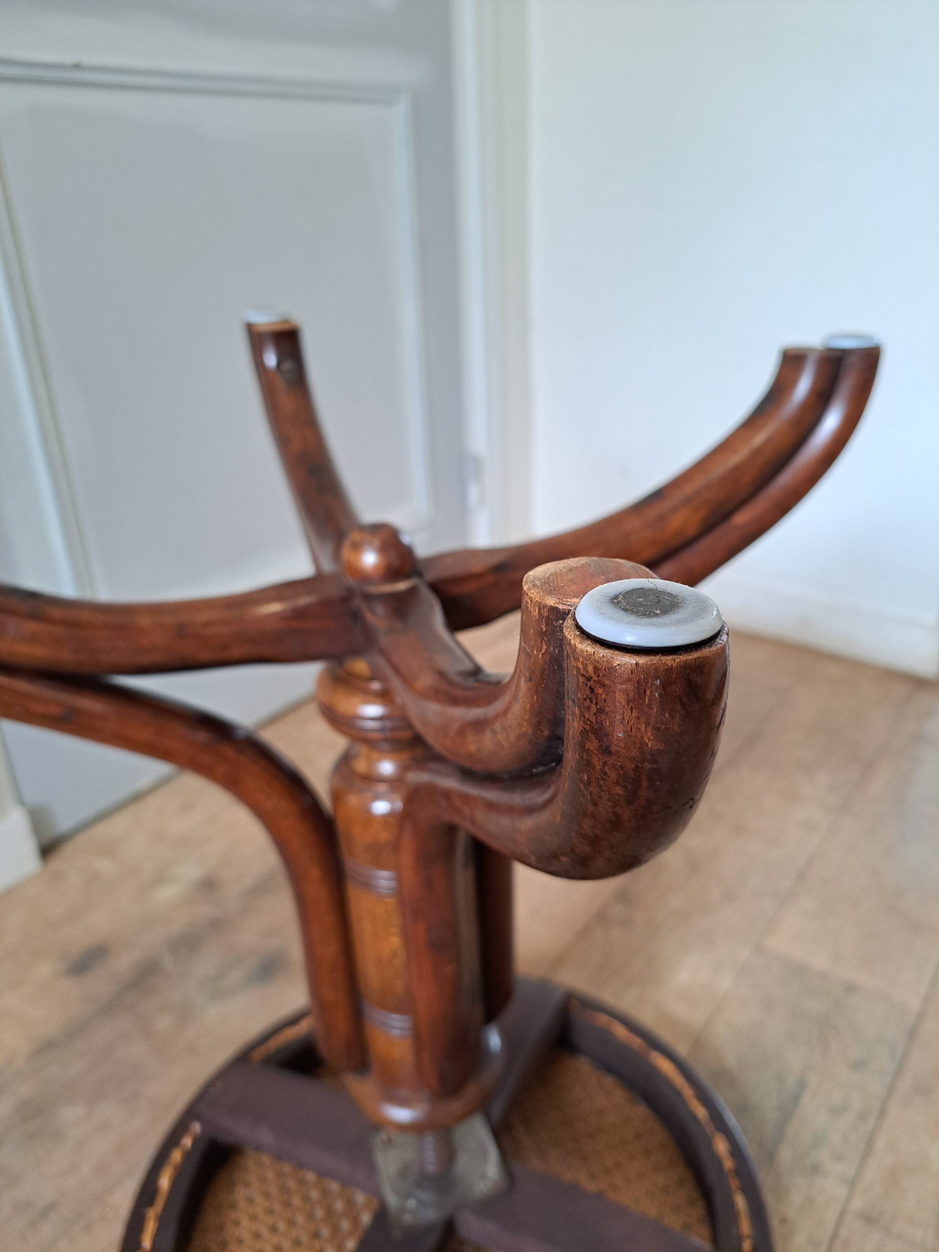 Cane piano stool