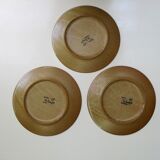 Flat plates Fish Sandstone CNP Village France Lot of 6