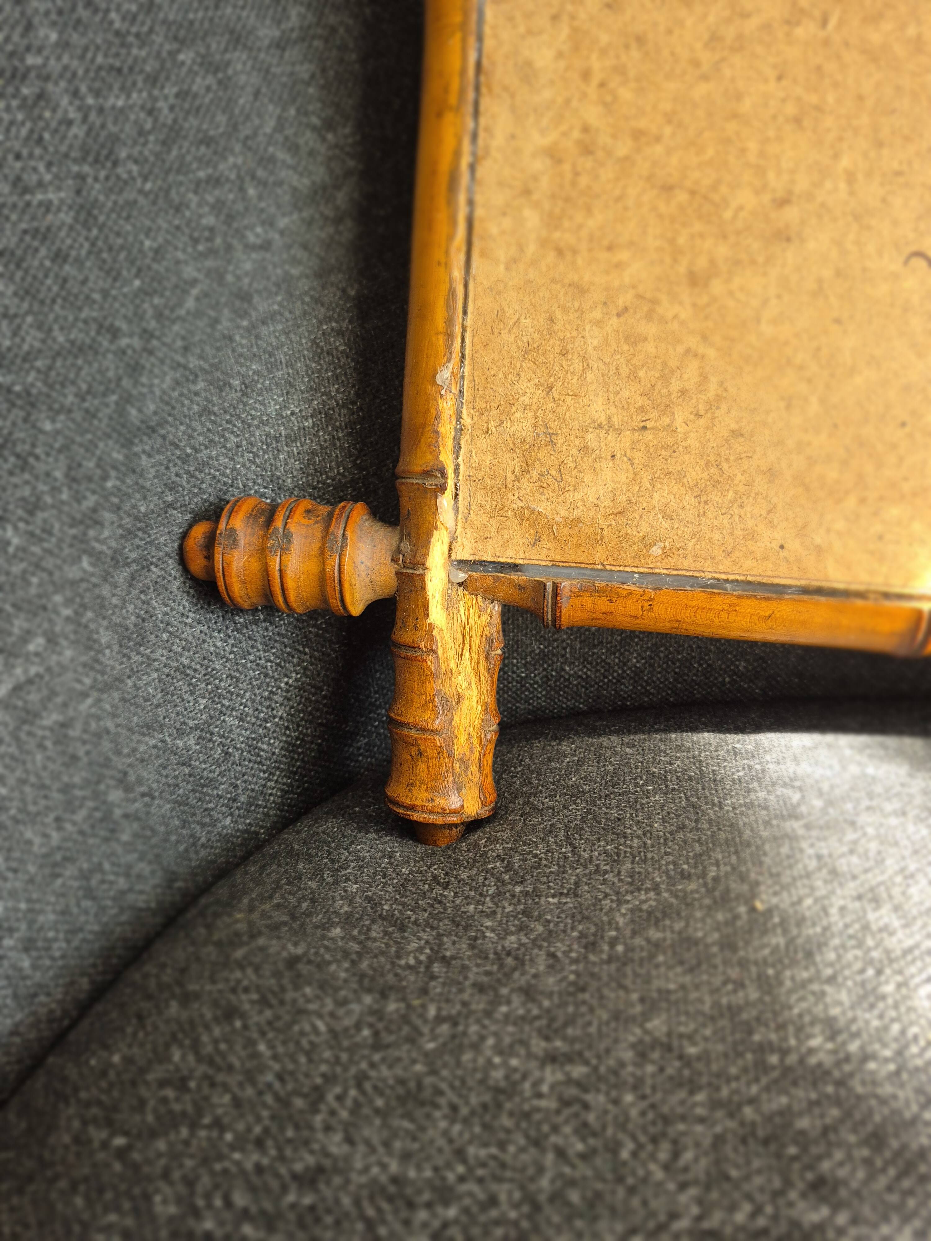 Vintage belle epoque bamboo mirror