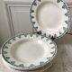 Set of 5 flat plates Terre de Fer Saint-Amand late nineteenth