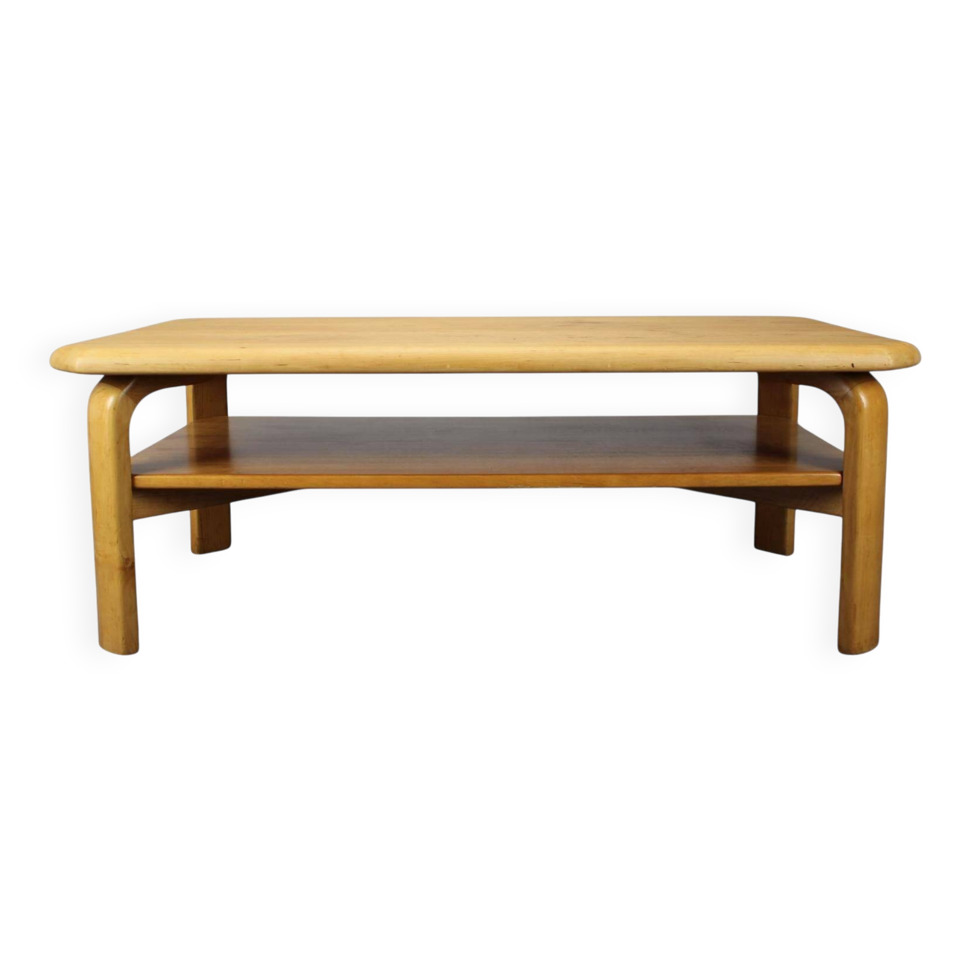 Mid-century Scandinavian conference table in solid birch, 1980s